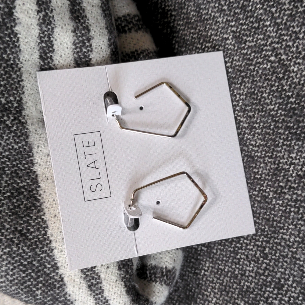 SLATE Medium Quinn Geometric Hoops